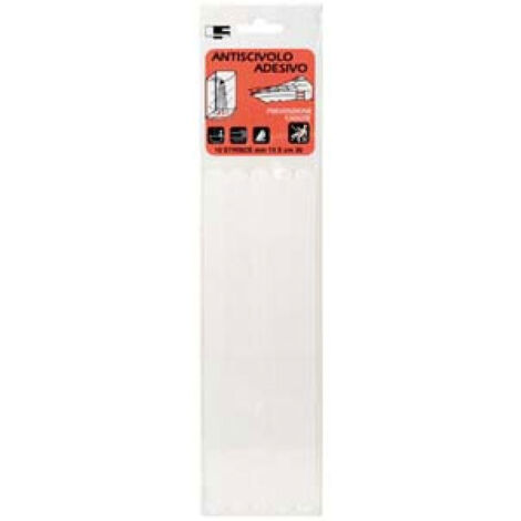 Striscia antiscivolo adesiva bianco 19x300 mm, confezione 5 pezzi