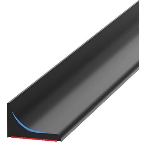 Striscia autoadesiva in silicone per la ritenzione idrica del piano di lavoro, barriera doccia in silicone, barra antitrabocco per doccia italiana, adatta per cucine e bagni, nera, 105 cm