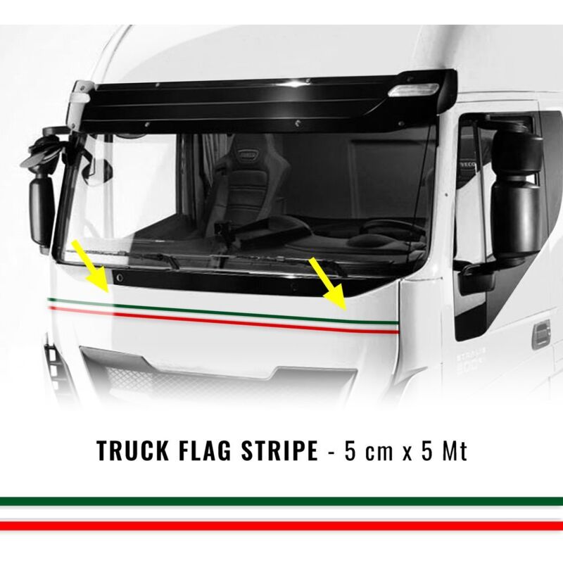 Striscia Autoadesiva Tricolore Italia - Dimensione: 5 CM X 5 MT
