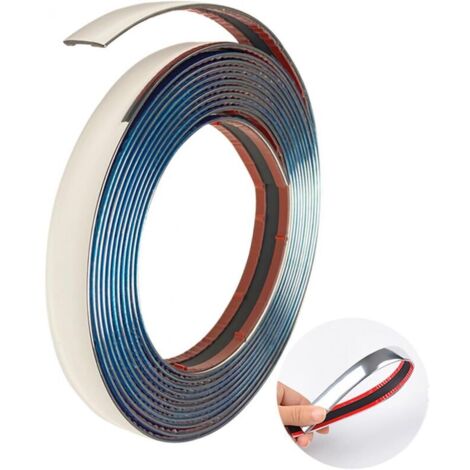 Striscia decorativa cromata per auto, 20 mm, 5 m, adesiva cromata per carrozzeria, finestrini, decorazioni esterne (5 m, 20 mm)
