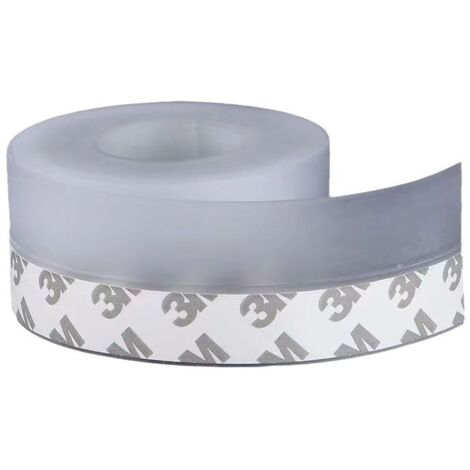 Striscia di tenuta in silicone, striscia autoadesiva trasparente da 10 metri, guarnizione per porta impermeabile, antivento e antipolvere (larghezza 35 mm)