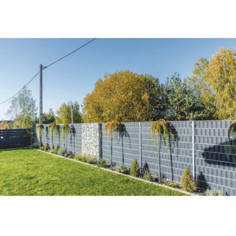 Striscia Frangivista per Recinzione in Rattan 19x204 cm Antracite