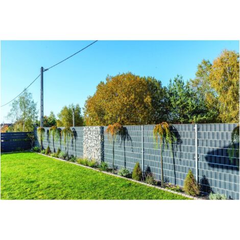 Striscia Frangivista per Recinzione in Rattan 90x300 cm Antracite