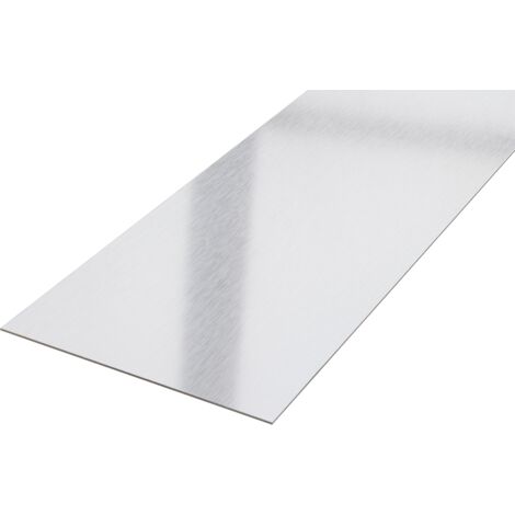 Striscia in acciaio inossidabile decorativa per pareti 10cm x 270cm - argento satinato