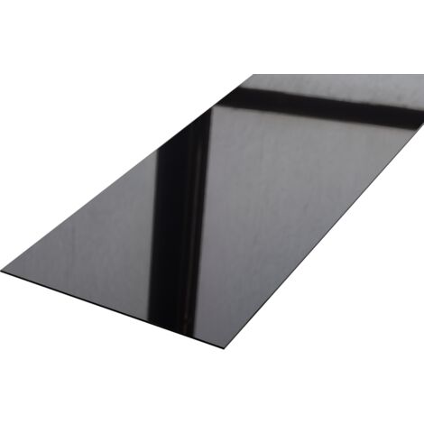 Striscia in acciaio inossidabile decorativa per pareti 10cm x 270cm - nero lucido