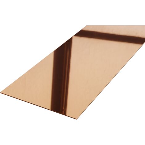 Striscia in acciaio inossidabile decorativa per pareti 10cm x 270cm - rame lucido