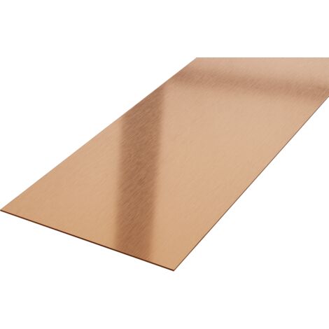 Striscia in acciaio inossidabile decorativa per pareti 10cm x 270cm - rame satinato