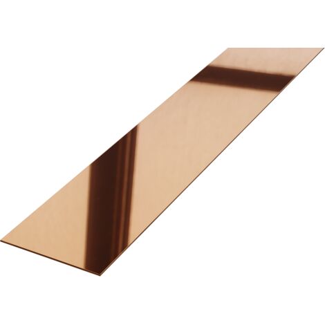 Striscia in acciaio inossidabile decorativa per pareti 5cm x 270cm - rame lucido