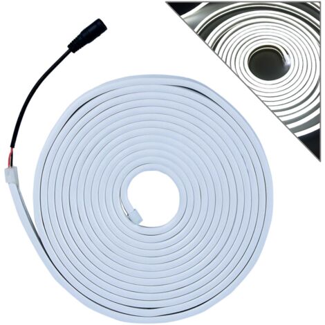 STRISCIA LED 12V LUCE BIANCA PER INSEGNE E DECORAZIONI LUMINOSE - FLESSIBILE E TAGLIABILE ALTA LUMINOSITA'