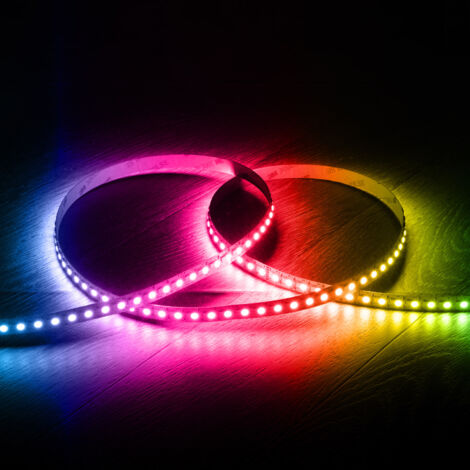 Striscia LED 24V RGB+CCT SMD 216 LED/m 5m 18W/m Larghezza 10mm Taglio ogni 5cm IP20 RGB+CCT