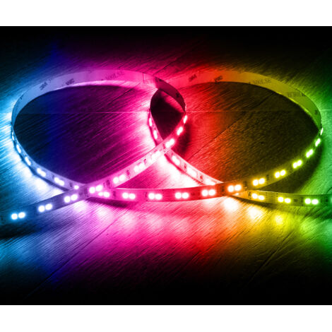 Striscia LED 24V RGBW SMD 120 LED/m 5m 13W/m Larghezza 10mm Taglio ogni 5cm IP20 RGBW