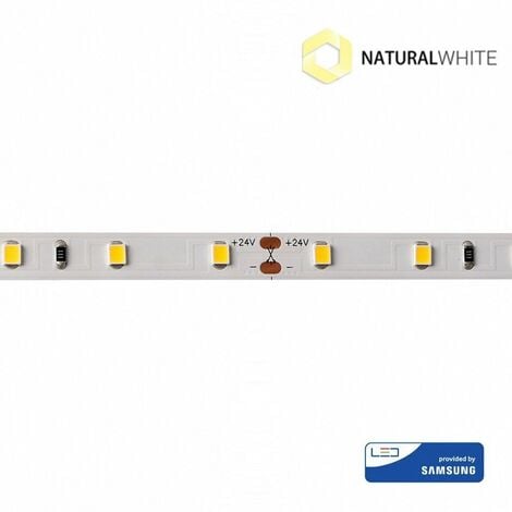 Striscia LED strip Bianca Calda 3000K 10W/60pcs mt 24v SMD2835 alta  luminosità STI