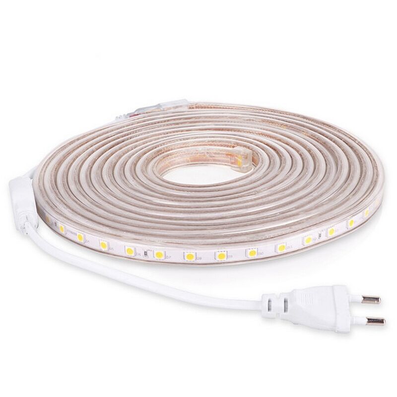 Striscia Strip Led Neon Flex Tubo Neon 5 Metri Dc 12v Impermeabile Da Esterno Ip65 Modellabile 