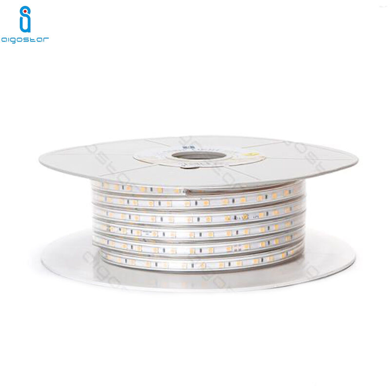 Image of Aigostar - striscia led 5050 bobina 50 metri 220V con spina bianco caldo 6.5W/METRO 60LED/M 350LM/M a+ IP65 3000K