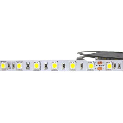 Striscia led 5m smd5050 24v DC 72w 300led ip20 S15-5050-24VLuce Calda 3000k