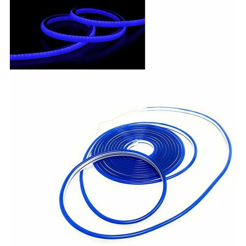 Image of Striscia Led Blu Per Scritta Insegna Luminosa Strip Flessibile 5 Mt Ip65