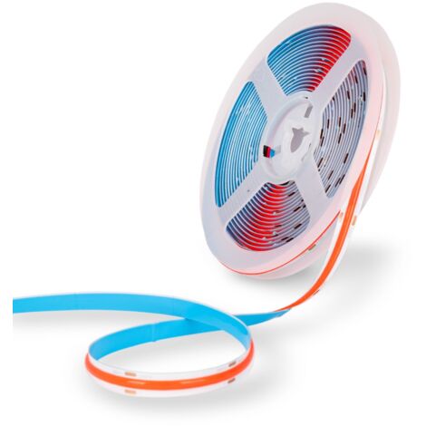 Striscia LED COB 24V DC - 12W/m - Colori - 8mm - IP20 - Rotolo 5