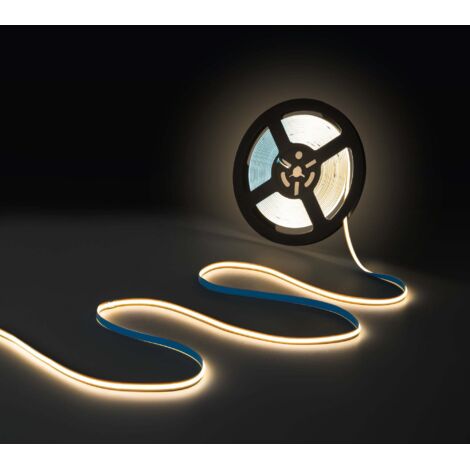 Striscia LED COB 24V DC - Monocolore - FREE CUT - 11W/m - 8mm - - Bianco Caldo