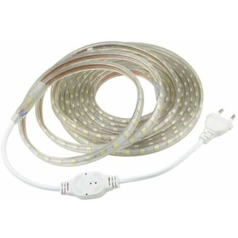 Striscia LED da 3 m, super luminosa, 220 V, 5050, impermeabile IP65, luce bianca calda