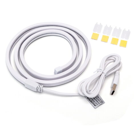 Striscia Led flessibile Neon Flex modellabile 5V 4,9W 1 metro IP65 Bianco caldo 3000K Aigostar