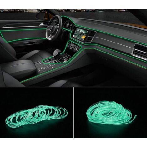 Striscia LED Interni Auto Verde 3MT 12V Luce Colorata 03046