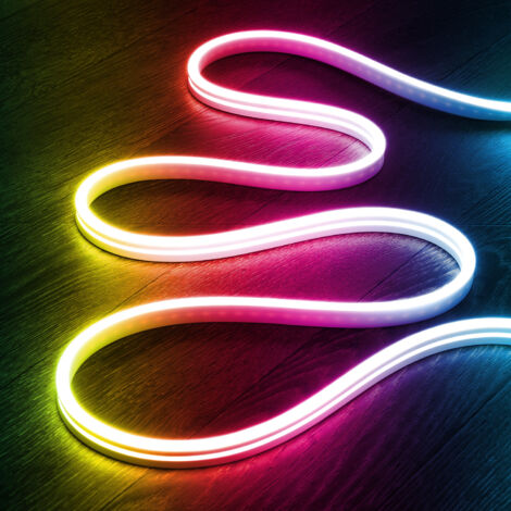 Striscia LED Neon 24V RGB 5m 9.5W/m Taglio 5cm IP65 RGB