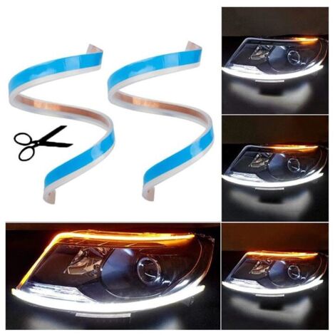 Striscia LED per fari auto da 45 cm con luci diurne dinamiche e sequenziali