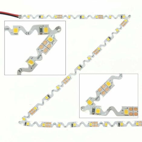 LECLUBLED Striscia LED pieghevole "S" DC24V 60 LED SMD2835 14W/m 1m - Bianco Naturale 4000K