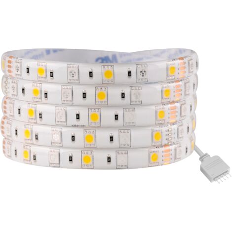 Striscia LED Polux 12V 5m IP65 RGB+4000K 900lm dimmerabile