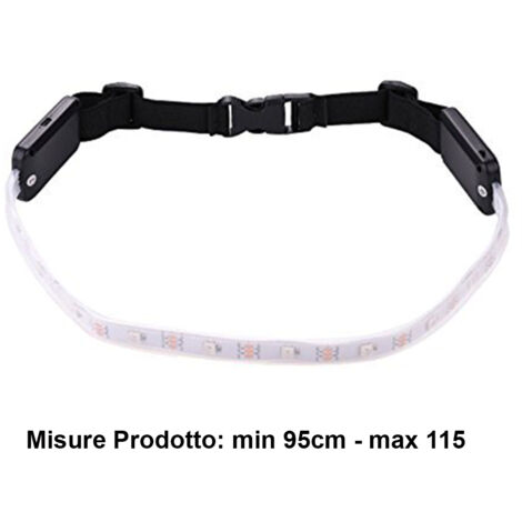 Striscia Led RGB Forma Cintura Con Telecomando Ricaricabile Segnale Frecce Flash Strobo Per Avviso Sicurezza Nella Notte A Bicicletta Passeggiata Camminata