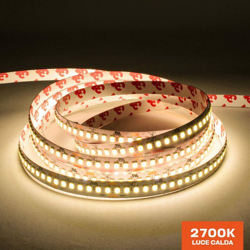 Image of Striscia Led Serie h.e. 96W 12.500lm 24V IP65 pcb 10.5mm Bobina da 1050 smd 2835 - Calda 2700K