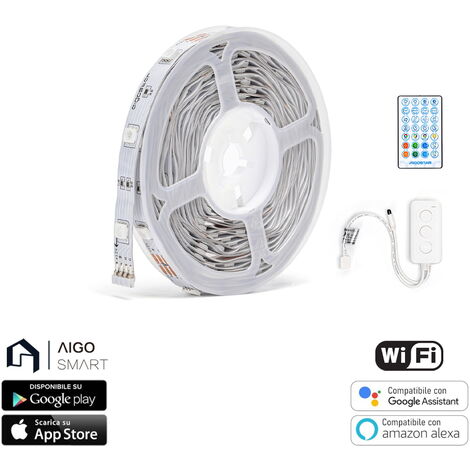 Controller per nastri led ad effetto dinamico WiFi e assistenti vocali  Google e Alexa