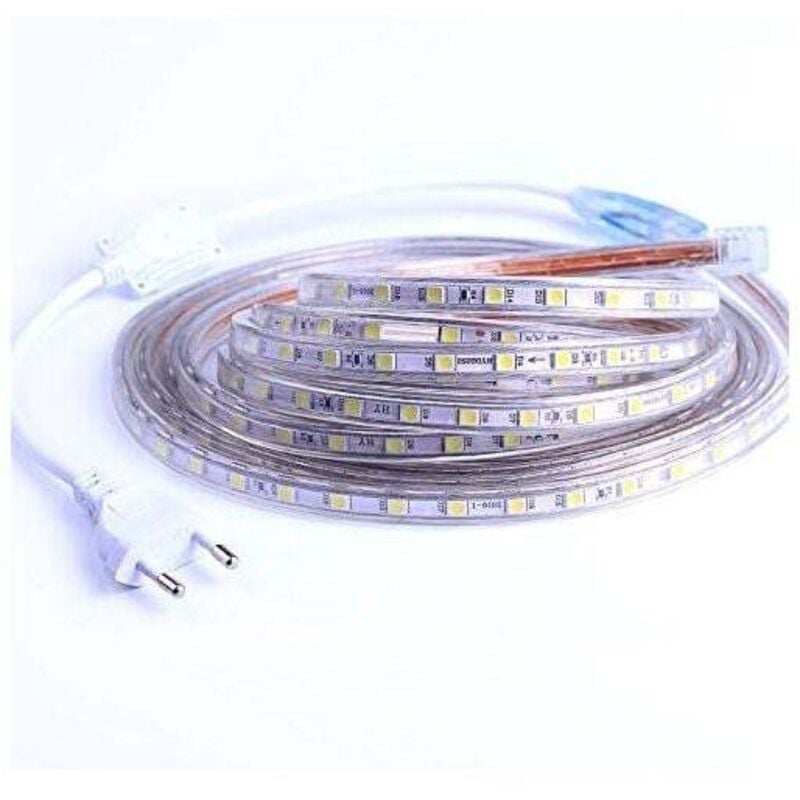 Image of Striscia led, Striscia led 2M, Striscia led luminosa 220v, Striscia led impermeabile 5050 IP65, Bianco caldo (2)