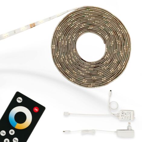 Striscia Led Superline Plastica Bianco Led Integrato 24W 5Mt