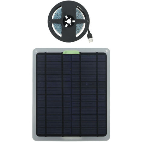 Striscia luminosa solare per la crescita delle piante, 20W, IP65, LED impermeabile, con scatola di protezione della batteria, per serra, 3 metri.