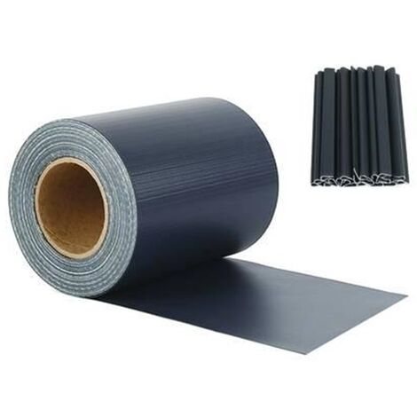 STRISCIA OMBREGGIANTE FRANGISOLE  PVC + 20 CLIPS - cm.19h. X  mt.35 GRIGIO SCURO