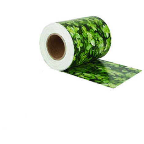 Striscia ombreggiante pvc altezza 19 cm lunghezza 35 metri con 20 clips incluse per recinzioni giardino -  Foglie
