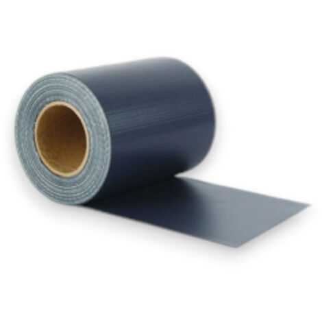 Striscia ombreggiante pvc altezza 19 cm lunghezza 35 metri con 20 clips incluse per recinzioni giardino -  Grigio scuro