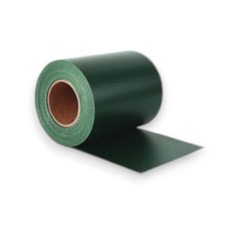 Striscia ombreggiante pvc altezza 19 cm lunghezza 35 metri con 20 clips incluse per recinzioni giardino -  Verde