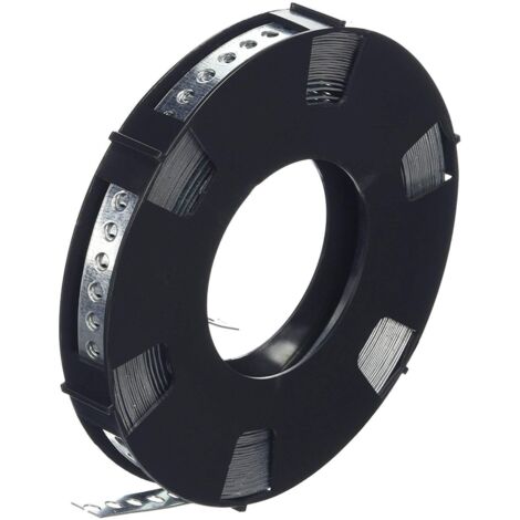 Striscia Perforata 12 Millimetri Zincato Ruolo 10 Metri Su Una Scatola Di Plastica, Un Pezzo 12X0,75 10M Dq