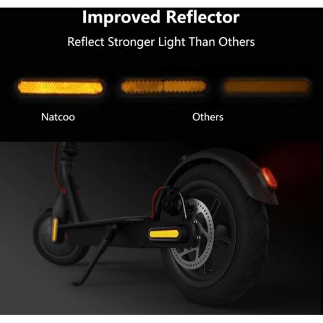 Striscia riflettente per copriruota monopattino per Xiaomi M365, Pro, 1S, Essential, Pro2, Mi3 - Giallo