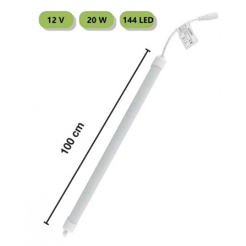 Image of Trade Shop Traesio - Striscia Rigida Barra Led Profilo Alluminio 1mt Luce 3000k 4000k 6500k 3014-12v-1o - -Bianco Naturale -