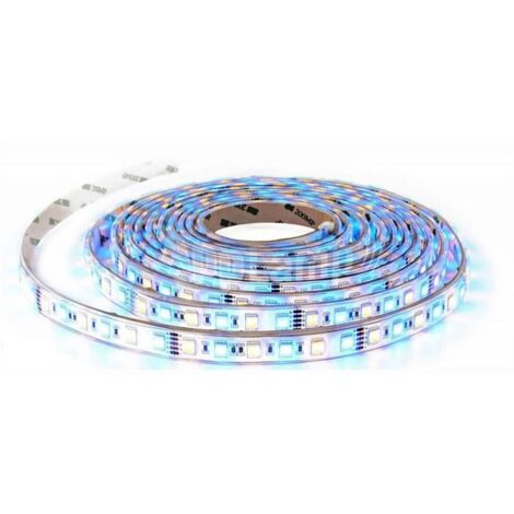 Striscia Strip LED SMD5050 10,8W/mt 5mt 60 LED/mt 12V RGB + 6000K IP20 SKU 2159