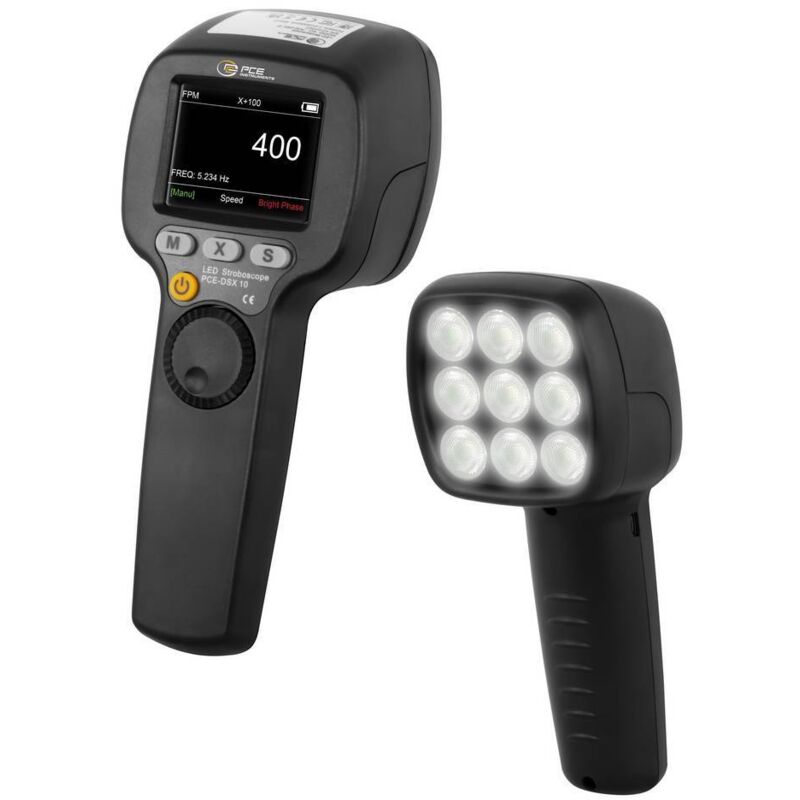 Stroboscopio digitale PCE Instruments PCE-DSX 10 … 60 999999 giri/min sorgente luminosa 9 LED´s 1500lxIP20 memoria