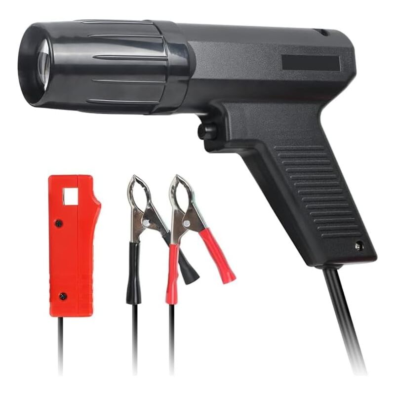 Stroboscopique Automobile, Pistolet d'Allumage pistolet de Synchronisation pour Moteur à Essence 12V, Lampe Stroboscopique avec Pince à Induction et