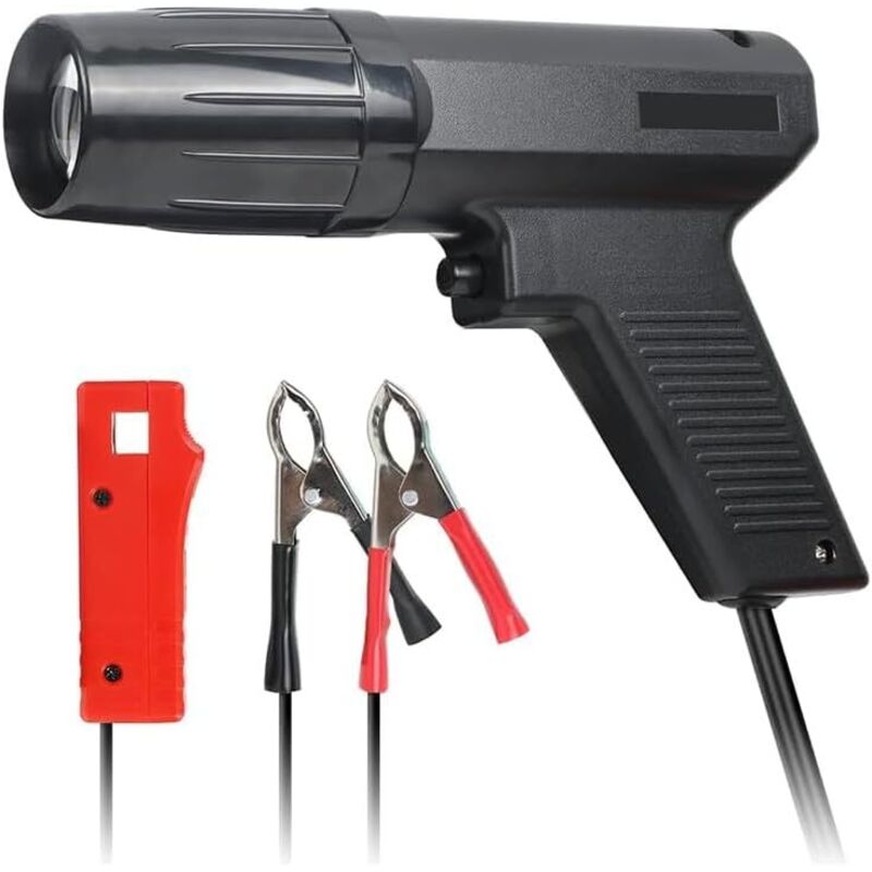 Stroboscopique Automobile, Pistolet d'Allumage pistolet de Synchronisation pour Moteur à Essence 12V, Lampe Stroboscopique avec Pince à Induction et