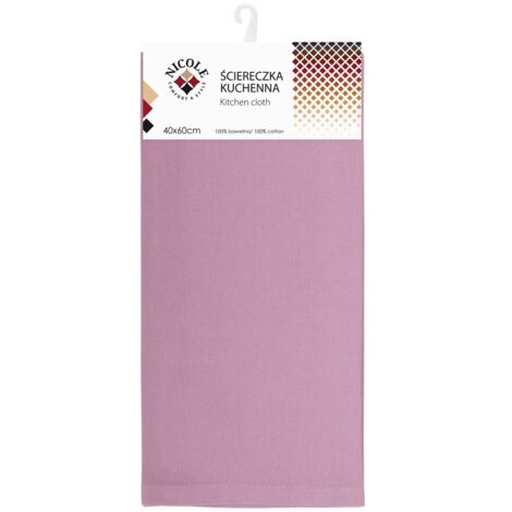 Strofinaccio da cucina in cotone NICOLE, 40x60 cm, art. 52324, rosa, liscio