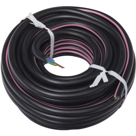 Stromkabel U1000R2V 3G1,5 Schwarz - 10m