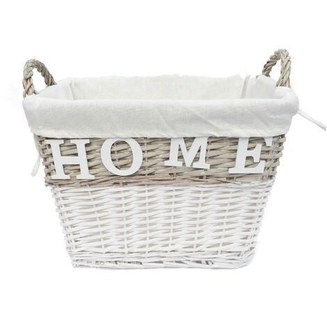 Outsunny Foldable Laundry Hamper, Divided Storage Basket, Rattan Clothes  Hamper with Lid, Removable Liner Bag, Grey Basket