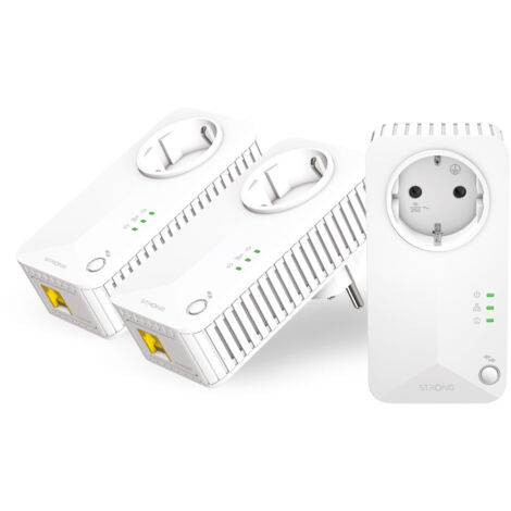 Strong Powerline 600 Triple Pack EU V2 600 Mbit/s Collegamento ethernet LAN Bianco 3 pz
